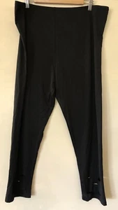 Ts Taking Shape Size L Black Stretch Leggings With Laser Cuts At Ankle - Picture 1 of 6