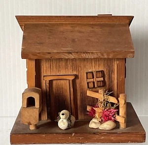 Vintage Home Sweet Home Saving Bank Handmade Handpainted Wood Taiwan JASCO 1980 - Picture 1 of 12