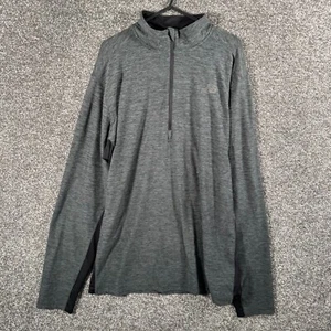 New Balance Shirt Mens Extra Large Grey Marl 1/4 Zip Activewear Running Gym - Picture 1 of 14
