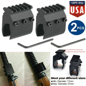 2X Tactical 20mm Weaver Picatinny Rail Base Adapter Converter Barrel Scope Mount - Picture 1 of 12