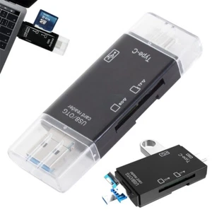 Lecteur Carte Mémoire Adaptateur 5 en 1 Type C/USB 3.1/micro USB SD TF OTG - Photo 1/3