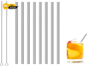 Short Metal Straws for Kids, Small Straws for Cocktails, Reusable Cocktail Straw - Picture 1 of 8