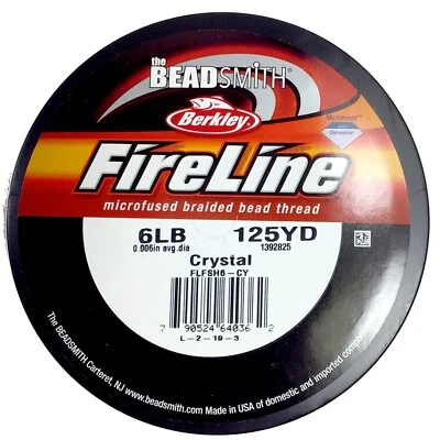 Hilo de abalorios FireLine 6 lb cristal humo negro abalorios 15YD 50 125 yardas/carrete Foto 1 de 4