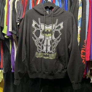 Batman Adult Medium Pullover Hoodie Top Star Pre Owned Cotton Blend - Picture 1 of 13