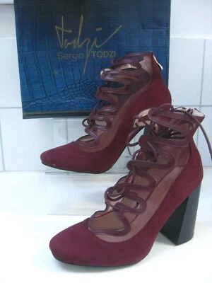 SCARPE VITTORIANE STIVALETTI STIVALI retrò 5 dominatrix sexy fetish tacchi SERGIO TODZI - Immagine 1 di 4