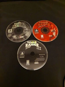 Tomb Raider 1 2 3 I II III Demo Disk Disc Only +DVD Case PlayStation PS1 Tested - Picture 1 of 13