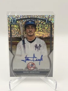 Hans Montero 2023 Bowman Chrome Prospects refractor de motas automático RC/299 - Imagen 1 de 3