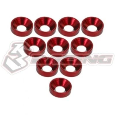 3RACING 3RAC-WC3 Aluminium M3 Countersink Washer 10pcs 1/10 RC TOURING CAR BUGGY - Image 1 of 4