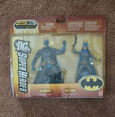 DC Super Heroes Batman & Batgirl Action Figure 2 Pack S3 Select Sculpt Series  - Image 1 of 3
