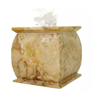 Sahara Beige Marble Facial Tissue Holder - Picture 1 of 1
