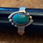 Vintage 12KT G.F. Gold Filled Green Malachite Ring Size 4.0 : Signed w/ Bell 
