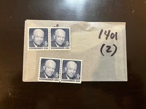 U. S. Stamp 1401 - 2 coil pairs - Dwight Eisenhower - Picture 1 of 1