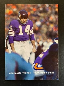 1970 MINNESOTA WIKINGER MEDIENFÜHRER Jahrbuch BUD GRANT Programm CARL ELLER - Bild 1 von 2