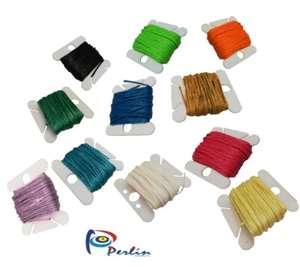 WACHSBAND 1mm SATTLERGARN GEFLOCHTET 100% POLYESTER FORELLENFADEN 10 FARBEN C315 - Bild 1 von 4