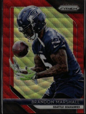 2018 Panini Prizm #23 Brandon Marshall Prizm Red Wave #/149 D272 - Image 1 of 2