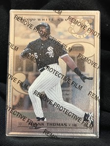 1996 FRANK THOMAS DONRUSS LEAF STEEL WITH PROTECTION FILM, #1 of 77 MINT!