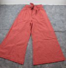Billabong Pants/Trousers 10 L25 Belted Short Wide Leg Linen Rust