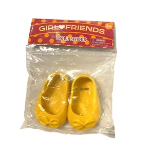 girl friends doll accessories fits most 18 in dolls yellow bow flats sandals - Foto 1 di 3