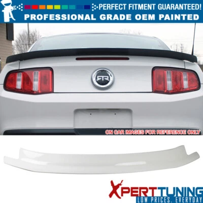 Fits 10-14 Ford Mustang Trunk Spoiler Painted Hi Performance White #HP - ABS - Image 1 of 4