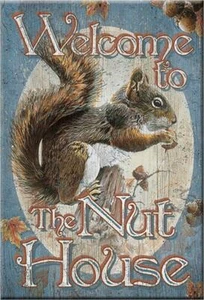 NEU 2" x 3" lustiger WILLKOMMEN IM NUSSHAUS Kühlschrankmagnet - Bild 1 von 1