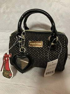STEVE MADDEN BLACK AND GOLD MINI PURSE NEW W TAGS  - Picture 1 of 9