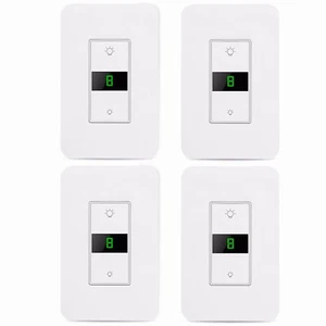 4er-Pack Smart Dimmer Lichtschalter funktioniert mit Alexa Google Home neutrale Kabelbedürfnisse - Bild 1 von 7