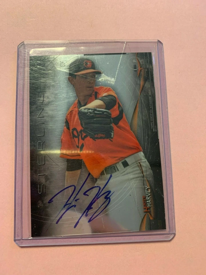 A623 - 2014 Bowman Sterling Prospect Autographs #BSPAHH Hunter Harvey - Image 1 of 1
