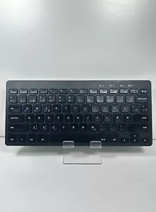 USED BT Compact Wireless Bluetooth Black Keyboard For Tablets and Smartphones - Picture 1 of 10