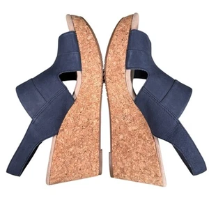Sandalia de cuña Clarks Annadel marfil para mujer talla 8 azul marino verano mamá plataforma estándar - Imagen 1 de 11