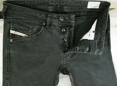 LO ÚLTIMO Pantalones de mezclilla elásticos negros cónicos DIESEL @ BELTHER 886Z 32x30 para hombre (ajuste 32x28,5) Foto 1 de 4