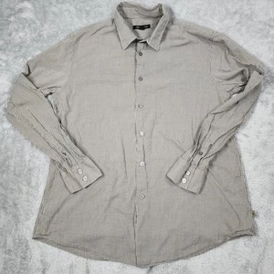 John Varvatos Hemd Herren Large braun kariert kariert langarm Knopfleiste Baumwolle - Bild 1 von 12