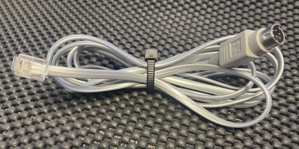 VINTAGE | 8 Pin Mini Din to RJ11 6ft Keyboard Cable RJ-11 Modular Fax Modem - Image 1 of 2
