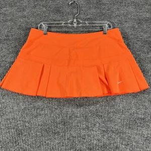 Nike Dri-FIT Pleated Skirt Womens Large Orange Athletic Tennis Running Shorts - Picture 1 of 14