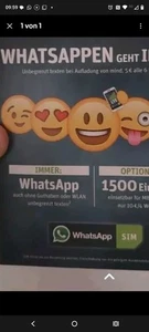 WhatsApp SIM Prepaid SIM Micro SIM Nano SIM Starterpaket mit 15 EUR Guthaben  - Bild 1 von 1