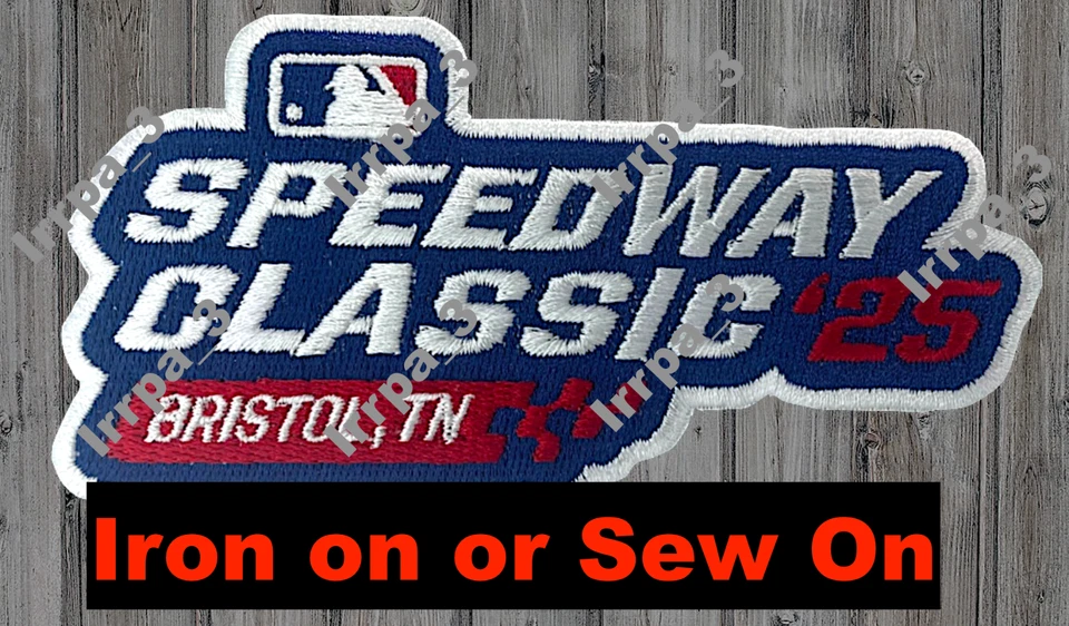 Parche de camiseta de béisbol Speedway Classic 2025 Atlanta Braves Cincinnati Reds parche Foto 1 de 1
