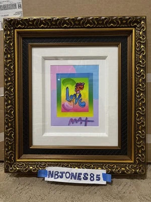 Peter Max LOVE ON BLENDS 2006 Pintura Acrílica Litografía ÚNICA Foto 1 de 4