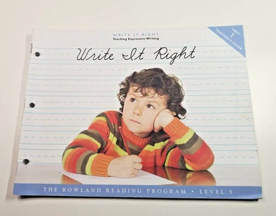 Superkids Write it Right Teaching Expressive Writing Teachers Guide Level 5 Un 1 - Image 1 of 4