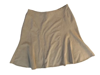 Falda deportiva elástica Geoffrey Beene para mujer talla 12 beige caqui línea A Foto 1 de 2