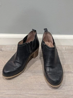 Dansko Harlene Ankle Boots Womens Size 38 US 8 Black Leather Zip Up Shoes - Image 1 of 4