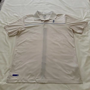 Adidas - Men's Polo Shirt Short Sleeve Solid Polyester Beige Size M Golf - Picture 1 of 5