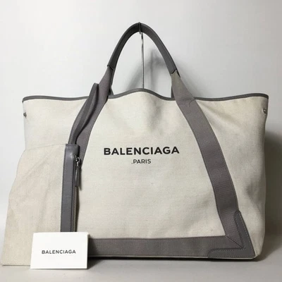 Bolso de hombro clásico de cuero gris Balenciaga Cabas auténtico vintage Foto 1 de 4