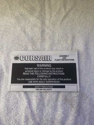 COX .049 CORSAIR AIRPLANE ASSEMBLY FLIGHT INSTRUCTION & PARTS MANUAL 1993 - Image 1 of 4