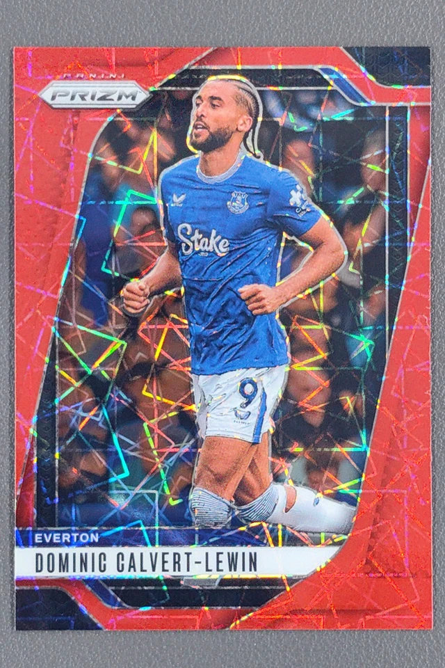 2024-25 Panini Prizm Premier League Dominic Calvert-Lewin Red Lazer Prizm /49 - Image 1 of 4