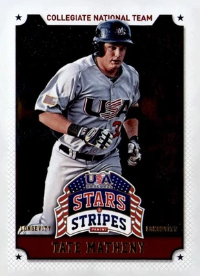 2015 Panini USA Baseball Stars & Stripes #89 Tate Matheny Longevity (Retail) - Image 1 of 2