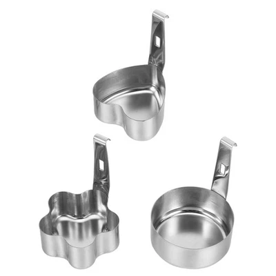 3 Stück Ei Herz Blume Runde Form Edelstahl Individuell Abnehmbar - Bild 1 von 4