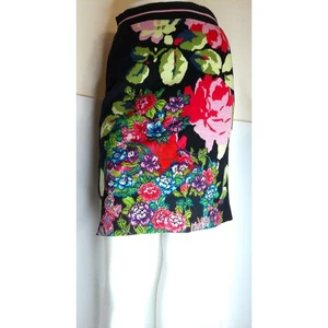 Anthropologie HWR Colorful Floral Psychedelic Skirt Size Medium - Picture 1 of 9