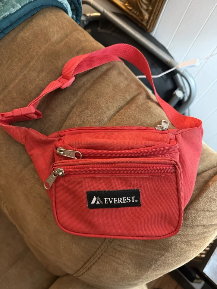 Riñonera Everest roja vintage 2 compartimentos cremallera Foto 1 de 1