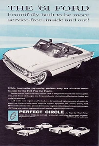 Ford Galaxy 1961 ~ raro tamaño más pequeño (6x9) anuncio círculo perfecto - Imagen 1 de 1