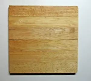 1 Tile Heritage 6"x6" Sq Parquet Natural 49337 Hevea Wood 6 Finger Strip 112-100 - Picture 1 of 11