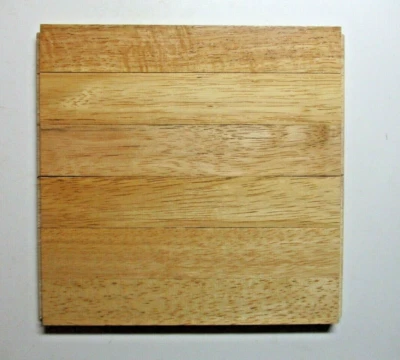 SURFACE SOURCE (CRYNTEL FOR LOWE'S) 1 Tile Heritage 6"x6" Sq Parquet Natural 49337 Hevea Wood 6 Finger Strip 112-100